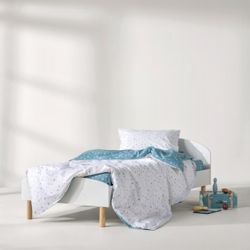 Kids Bed Sheets Timothy (Set of 3) White-Blue Kentia