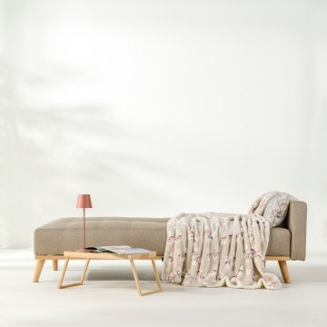 Κουβέρτα Καναπέ Γούνινη Shiloh Beige-Pink Kentia