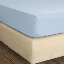 Bed Sheet Unicolors Fitted Baby Blue Nima light blue