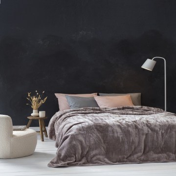 Velour Blanket Coperta Cigar Beige Nima