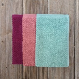 Towels Bold A (Set 3pcs) Pistachio - Pink - Dark Magenta Nima PISTACHIO