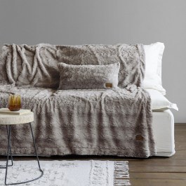 Sofa Blanket Velure Cigar Beige Nima CIGAR