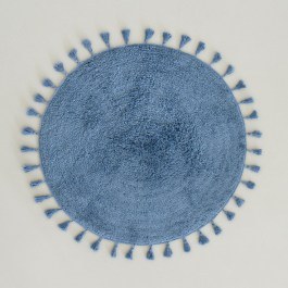 Bath Mat Fuzzy Denim Blue Nima DENIM