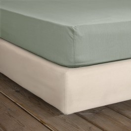 Bed Sheet Unicolors Διπλό Fitted Rock Green Nima GREEN