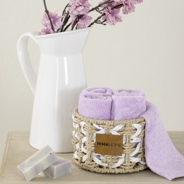 Καλαθάκι Με Λαβέτες Bamboo Calm (Σετ 5τμχ) Pink Nima PINK