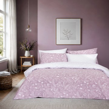 Duvet Cover Addict (Set of 2) White-Lilac Nima