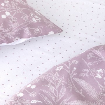 Duvet Cover Addict (Set of 2) White-Lilac Nima