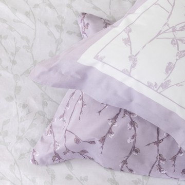 Duvet Cover Aira (Set of 2) White-Lilac Nima