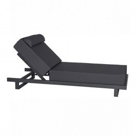 Ξαπλώστρα Riviera 01-00-2156 198x75x36/105cm Anthracite ANTHRACITE