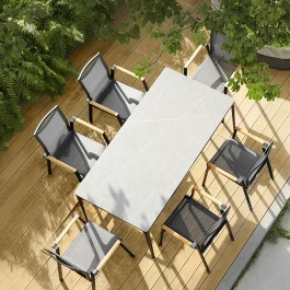 Τραπεζαρία Κήπου Aspen 01-00-2674 (Σετ 7Τμχ) Grey-Anthracite GREY-ANTHRACITE