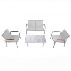 Σαλόνι Κήπου Nofi 2.0-2 01-00-2391 (Σετ 4Τμχ) Beige-Grey