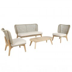 Σαλόνι Κήπου Athens-2 01-00-2867 (Σετ 4Τμχ) Taupe-Natural