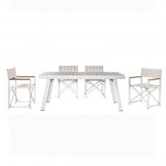 Τραπεζαρία Κήπου Piazza & York 02-00-1256 (Σετ 7Τμχ) White