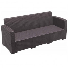 Monaco 3-Seater Sofa 01-00-0698 79x198x79cm Brown BROWN