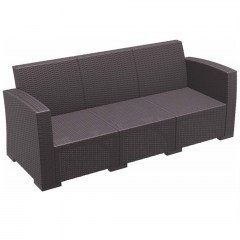 Monaco 3-Seater Sofa 01-00-0698 79x198x79cm Brown