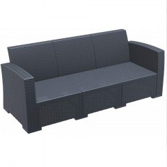 Monaco 3-Seater Sofa 01-00-0699 79x198x79cm Anthracite