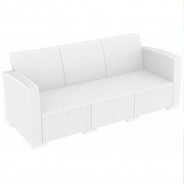 Monaco 3-Seater Sofa 01-00-0697 79x198x79cm White WHITE