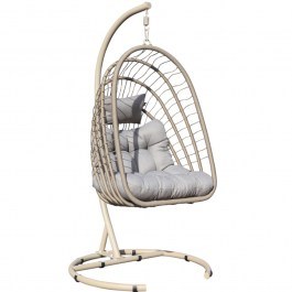 Hanging Swing Chair Boom 01-00-2865 122x105x197cm 220Kg Beige BEIGE