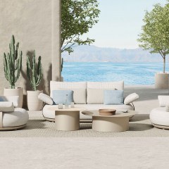 Lounge Set Calla-2 01-00-3090 (207020) (Set 5Pcs) With Cushions Beige