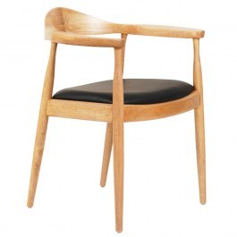 Armchair Ador 01-00-3286 54x62x76,5cm Natural-Black NATURAL