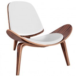 Armchair Lounge Superior 01-00-3298 83x89x76cm White-Walnut WHITE-WALNUT