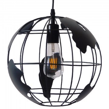 Φωτιστικό Οροφής World 01205 Black GloboStar