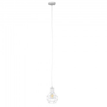 Φωτιστικό Οροφής Cage 00867 1xΕ27 Με Πλέγμα Φ15x22cm White GloboStar