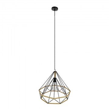 Φωτιστικό Οροφής Concrete 01422 1xΕ27 Φ50x44cm Black-Beige GloboStar