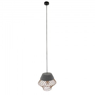 Φωτιστικό Οροφής Durant 01324 1xΕ27 Με Πλέγμα Φ32x20cm Grey-Beige GloboStar