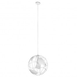 Ceiling Lamp Earth 01664 1xΕ27 With Grid D40x40cm White GloboStar WHITE
