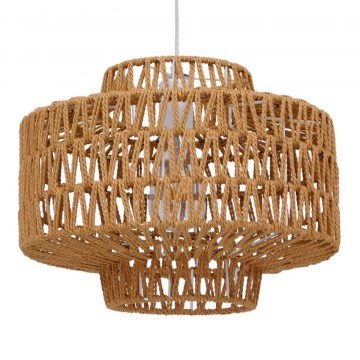Φωτιστικό Οροφής Jenson 00909 1xΕ27 Με Πλέγμα Φ33x35cm Light Brown GloboStar