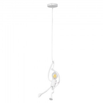 Φωτιστικό Οροφής Little Man 01651 1xΕ27 Φ20x40cm White GloboStar
