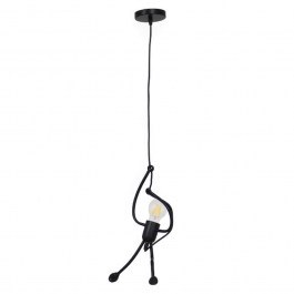 Ceiling Lamp Little Man 01652 1xΕ27 D20x40cm Black GloboStar BLACK