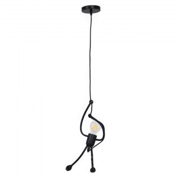 Ceiling Lamp Little Man 01652 1xΕ27 D20x40cm Black GloboStar