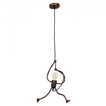 Ceiling Lamp Little Man 01653 1xΕ27 D20x40cm Rust GloboStar