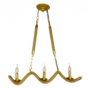 Ceiling Lamp Luxor 01598 3xE14 75x13x18cm Gold Beige GloboStar