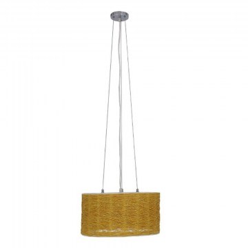 Ceiling Lamp Madagaskar 01630 3xΕ27 D40x22cm Brown GloboStar