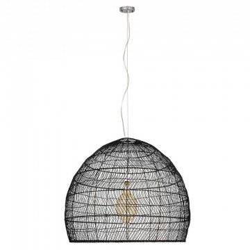 Ceiling Lamp Malibu 00966 1xΕ27 D100x86cm Black GloboStar