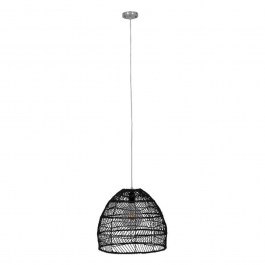 Φωτιστικό Οροφής Malibu 00969 1xΕ27 Φ40x35cm Black GloboStar BLACK