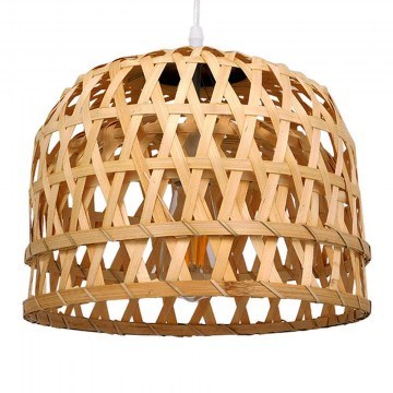 Ceiling Lamp Mangea 01634 1xΕ27 D32x30cm Brown GloboStar