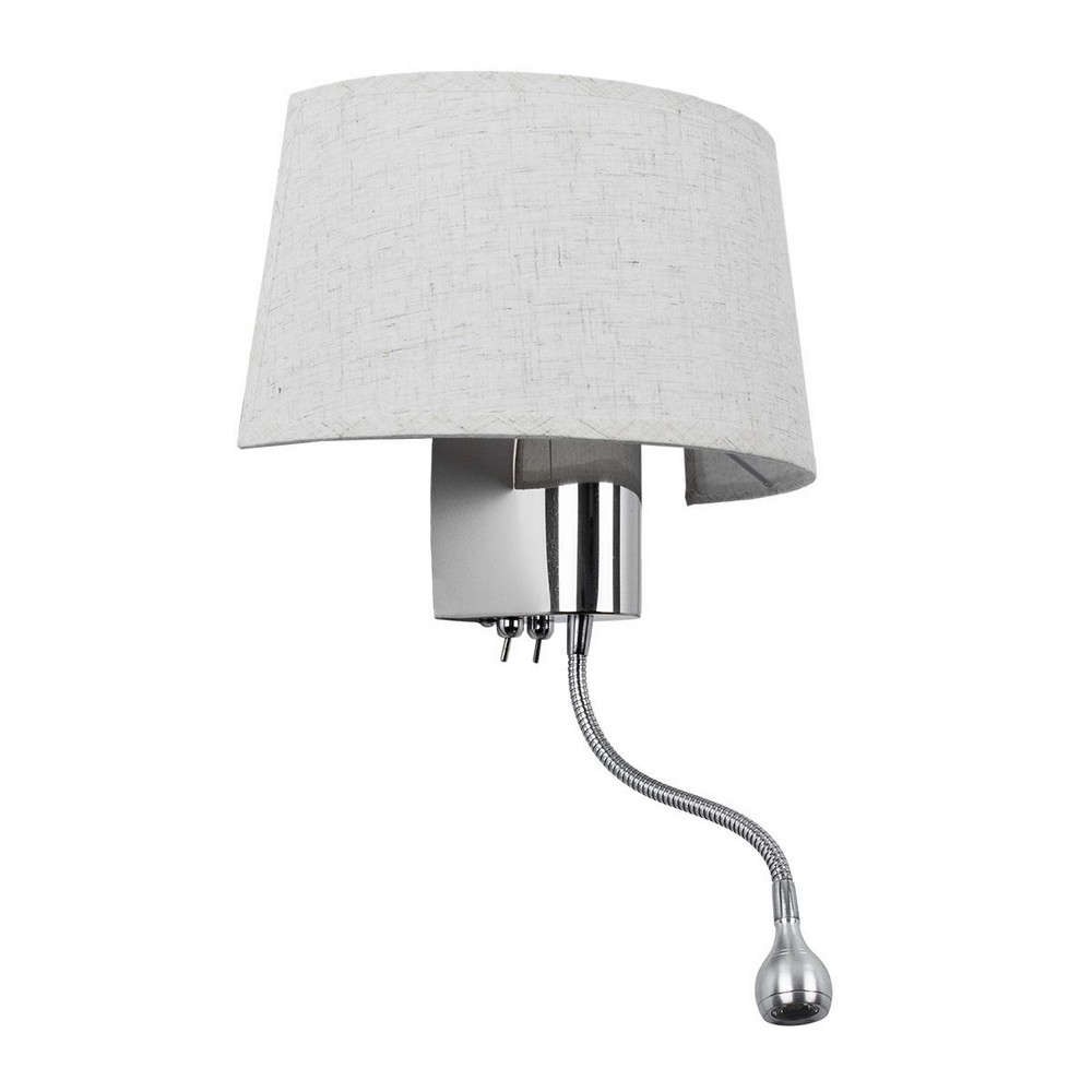 Φωτιστικό Τοίχου - Απλίκα Elegant 01493 1xE27 ΡυθμιζόΜενο Σώμα Σπιράλ Με Led 3W 26,5x15x43cm White-S