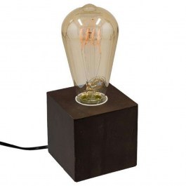 Table Lamp Cube 99406 1xE27 8x8x8cm Dark Brown GloboStar DARK BROWN