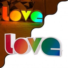 Φωτιστικό Επιτραπέζιο Επαναφορτιζόμενο Rainbow Love 76551 Led 2W 36x13,5x4,8cm Multi GloboStar RED-MULTI