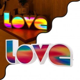Φωτιστικό Επιτραπέζιο Επαναφορτιζόμενο Multicolor Love 76553 Led 2W 36x13,5x4,8cm Multi GloboStar BLUE-MULTI