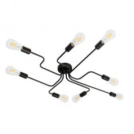 Ceiling Lamp Liberta 00840 8xE27 102x72x10,5cm Black GloboStar BLACK