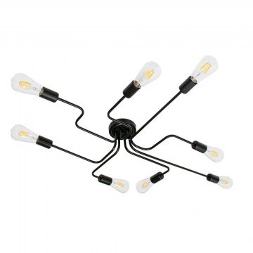 Ceiling Lamp Liberta 00840 8xE27 102x72x10,5cm Black GloboStar