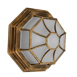 Φωτιστικό Οροφής - Πλαφονιέρα Ruby 00913 1xE27 27x27x12cm Bronze GloboStar BRONZE
