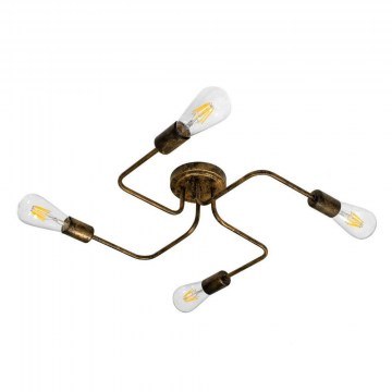 Ceiling Lamp Liberta 00839 4XE27 44,5x44,5x12cm Bronze GloboStar