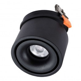 Φωτιστικό Οροφής - Σποτ  Χωνευτό Omega-R 60297 12W Led Φ10x8,2cm Black GloboStar BLACK