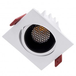Φωτιστικό Οροφής - Σποτ Χωνευτό Leo-Sq 60289 10W Led 8,5x8,5x6,6cm White-Black GloboStar WHITE-BLACK